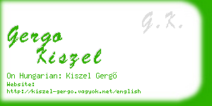 gergo kiszel business card