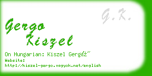 gergo kiszel business card